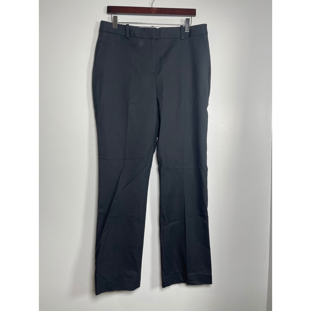 TALBOTS Freeport Straight Leg Dress Pants Black Size 12 NEW Career Minimalist - Picture 2 of 10